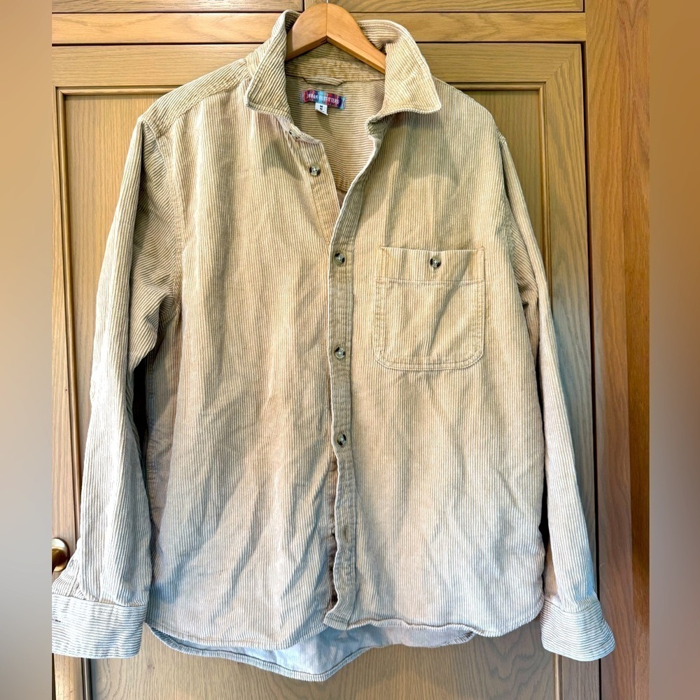 Urban Outfitters Oversized Tan Corduroy Shirt Button Down / medium